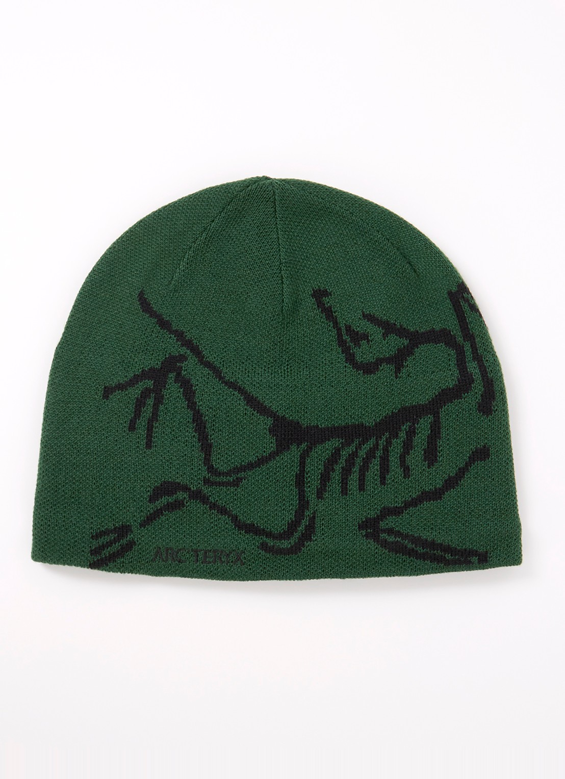Arc'teryx Bird Head muts in wolblend met logo - voorkant groen