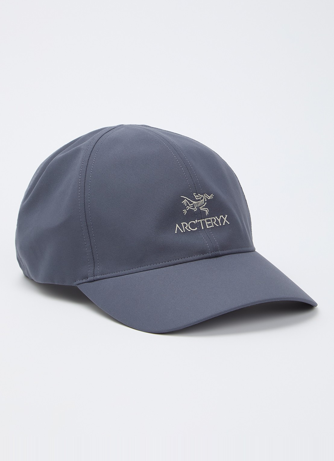 Arc'teryx Bird Word pet met logoborduring - voorkant 2 donkergrijs