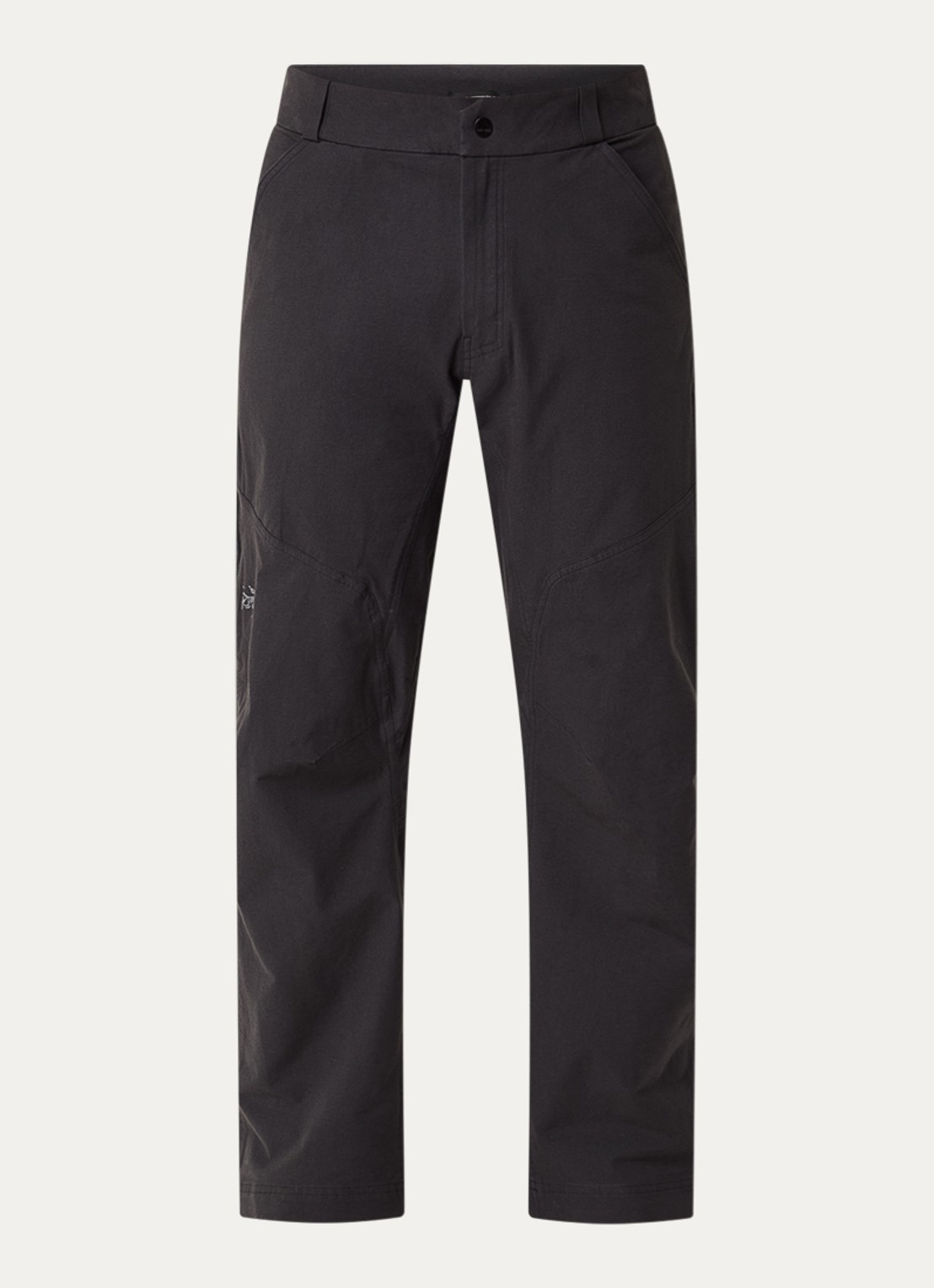 Arc'teryx Cronin straight fit cargobroek met logoborduring en steekzakken - voorkant 4 zwart