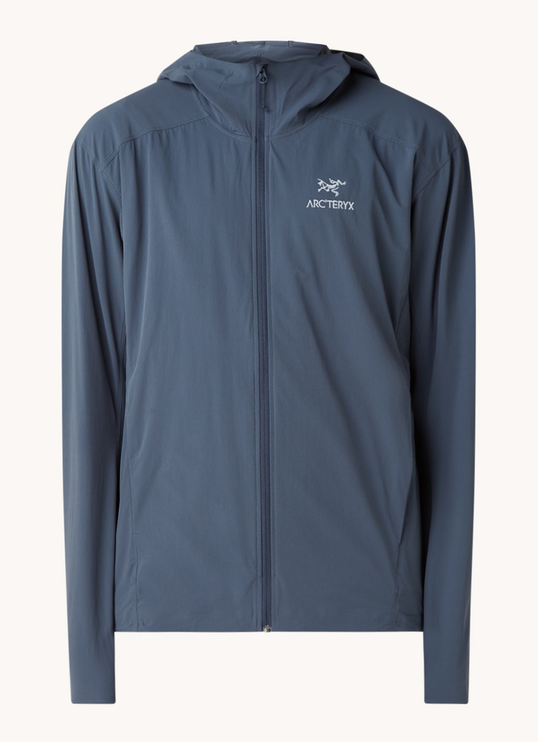 Arc'teryx Gamma softshell jack met capuchon en ritszakken - voorkant donkerblauw