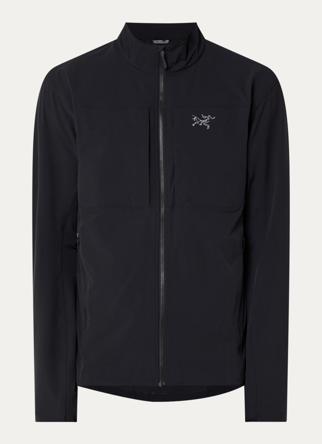 Arc'teryx Gamma windjack met logoborduring en ritszakken - voorkant 2 zwart