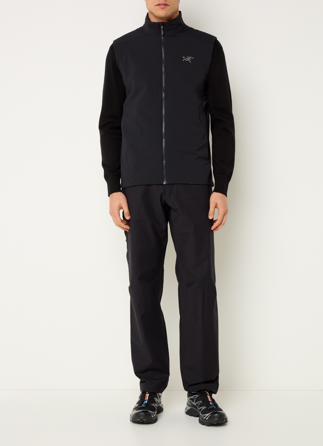 Arc'teryx Kragg bodywarmer met logoborduring - voorkant 2 zwart
