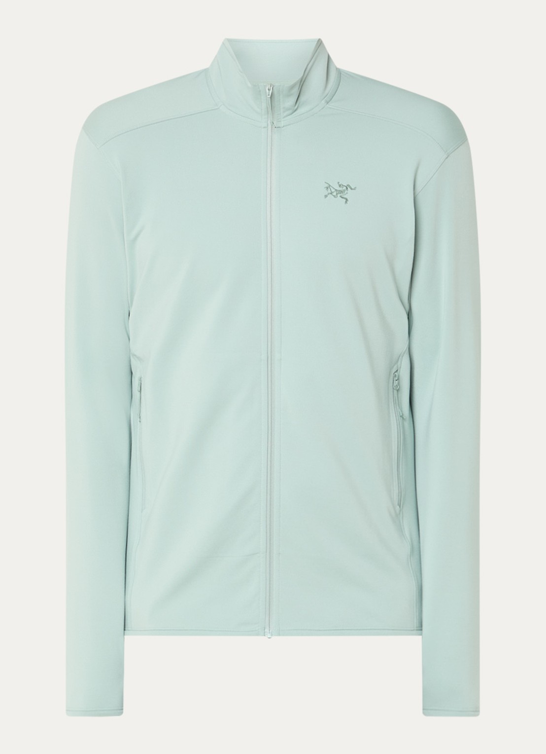 Arc'teryx Kyanite sweatvest met ritszakken en logoborduring - voorkant 3 groen