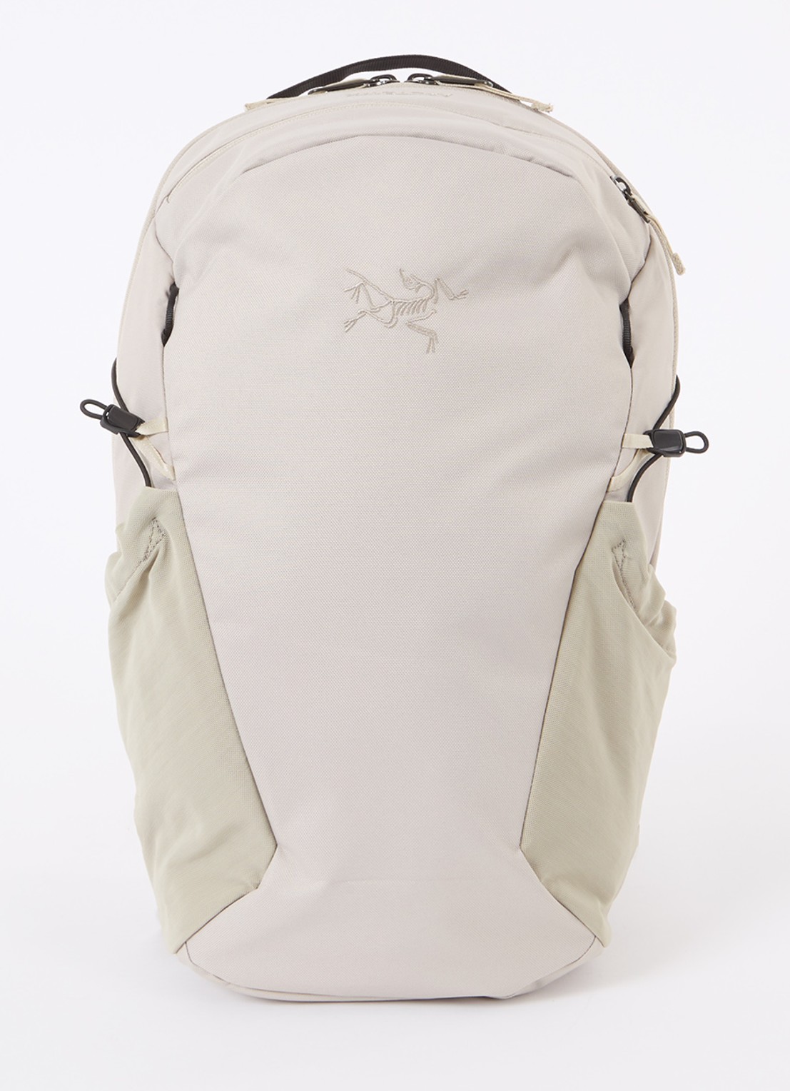Arc'teryx Mantis 16 rugzak met logoborduring - voorkant 2 beige