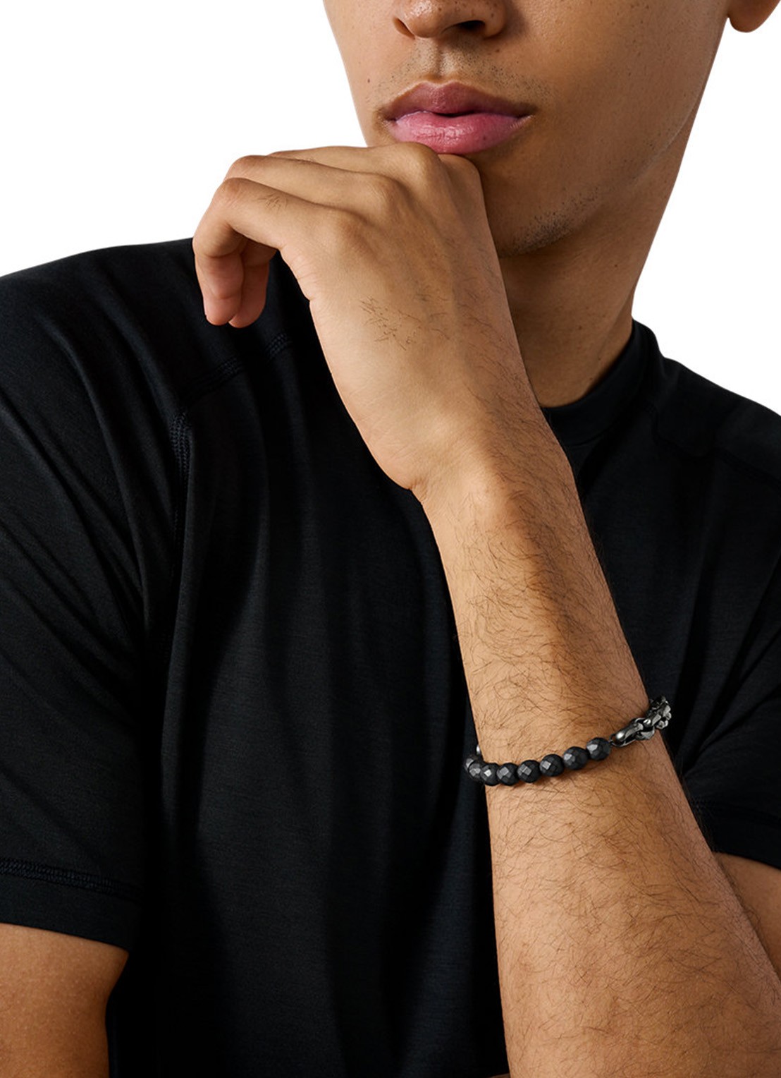 Armani Armband AXG0151060 - detail 3 antraciet
