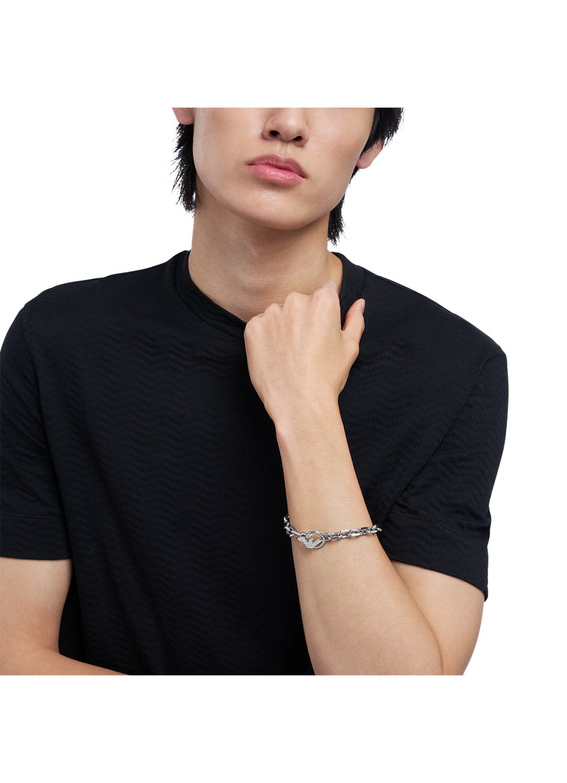 Armani Armband EGS3236040 - detail 4 zilver