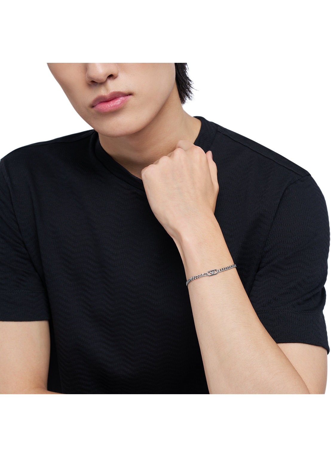 Armani Armband EGS3247040 - detail 2 zilver