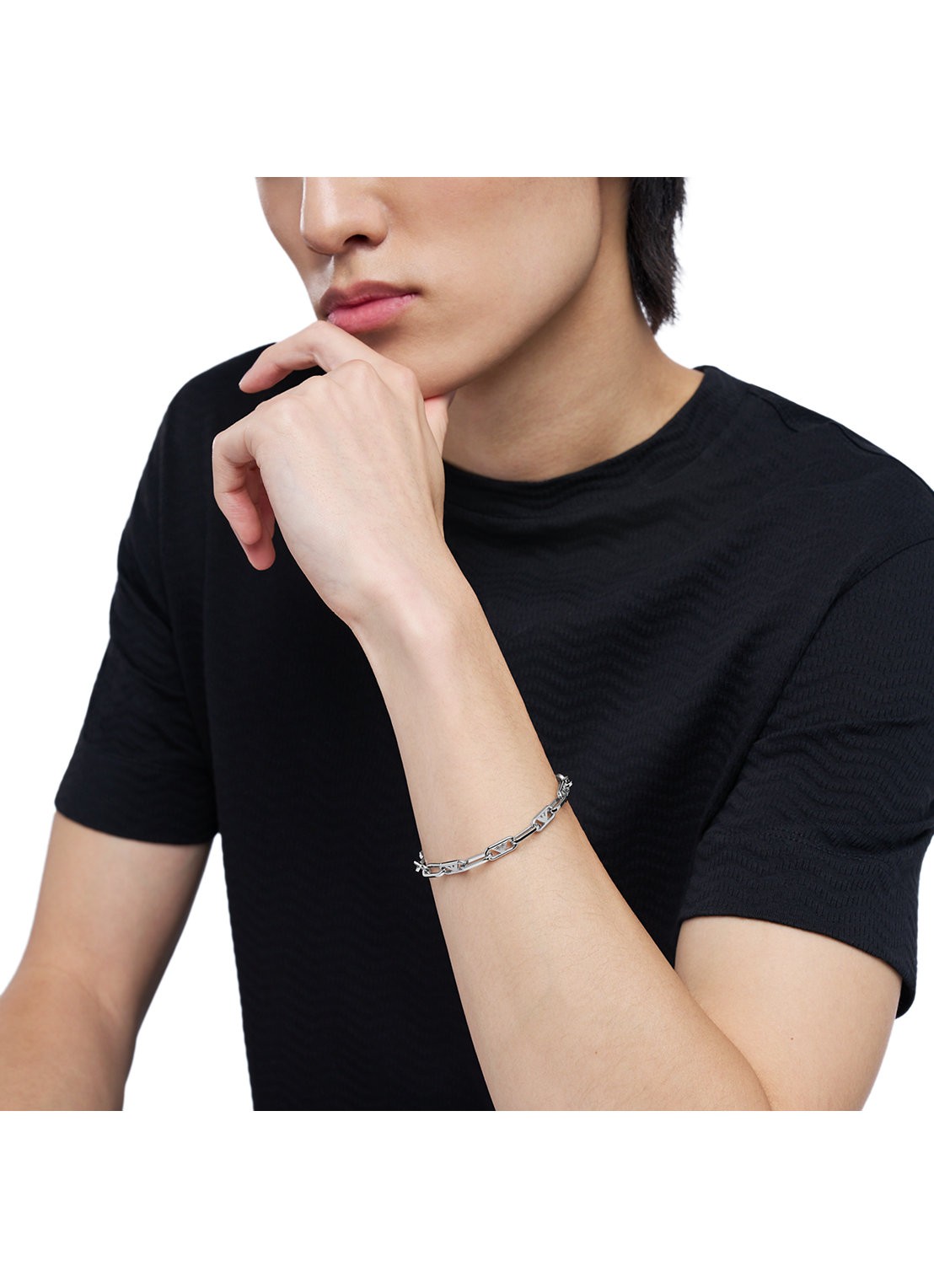 Armani Armband EGS3249040 - detail 3 zilver