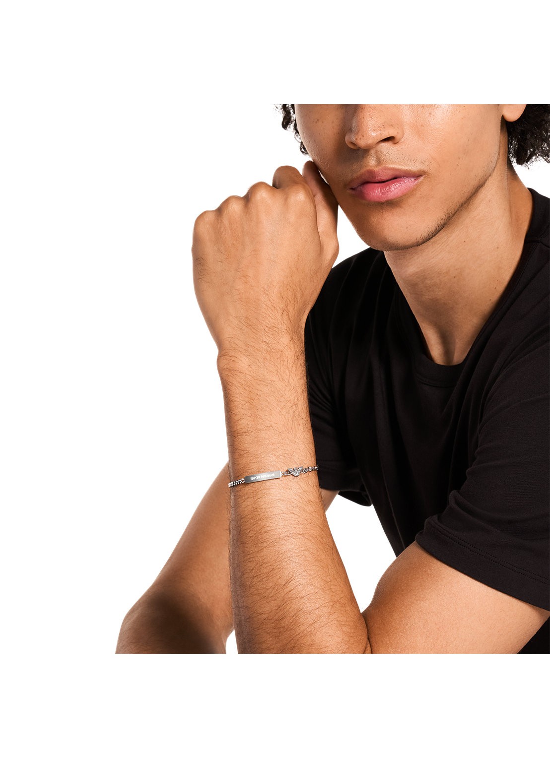 Armani Armband EGS3310040 - detail 3 zilver