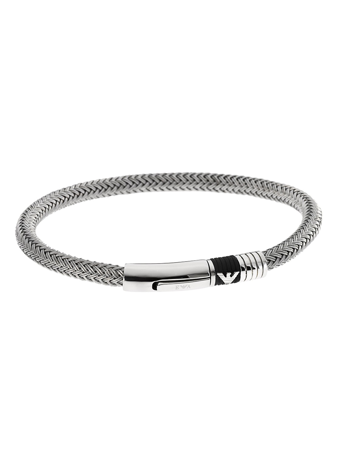 Armani Armband met logo EGS1623040 - voorkant zilver