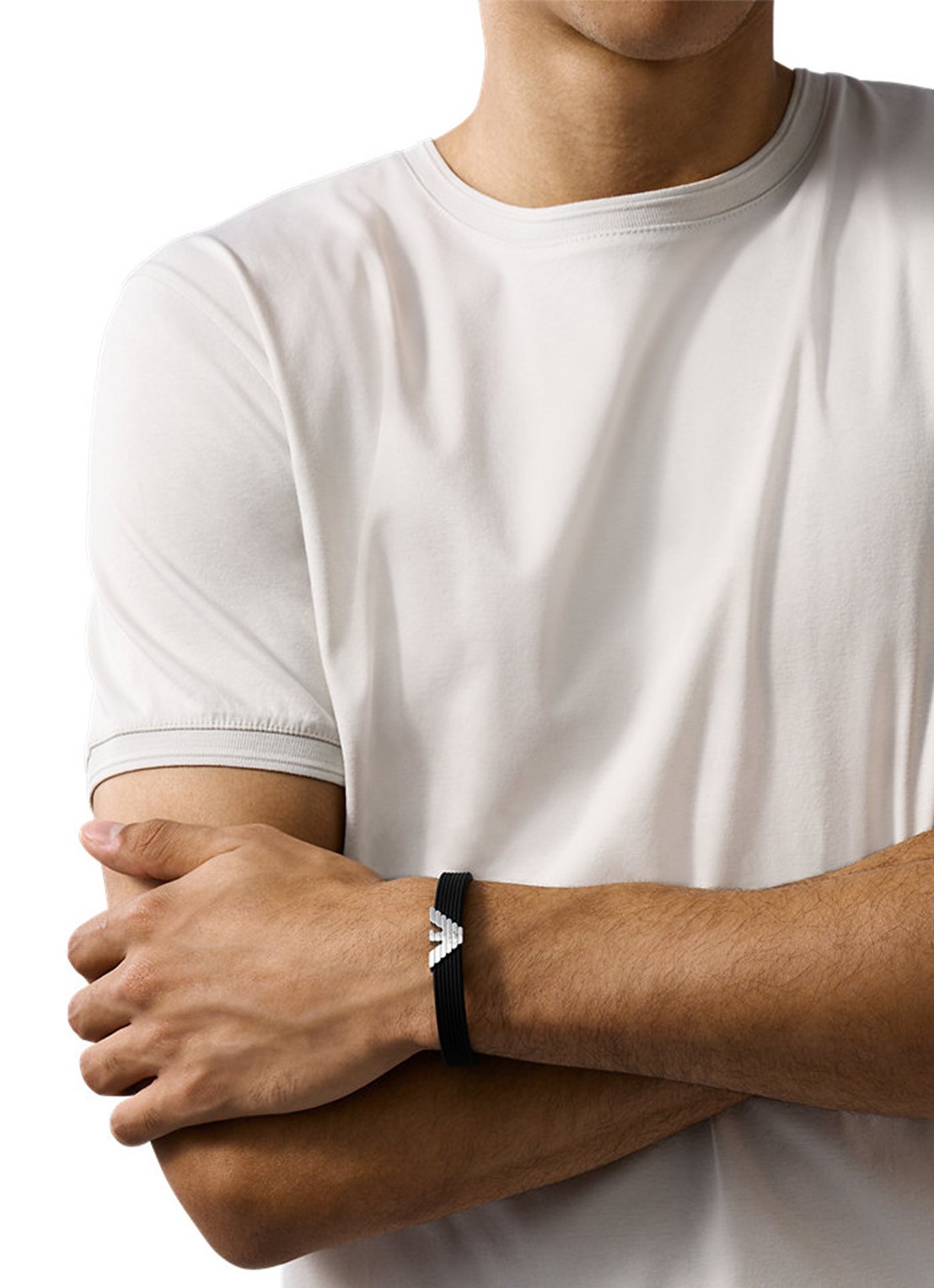 Armani Armband met logo EGS3168040 - detail 2 zwart