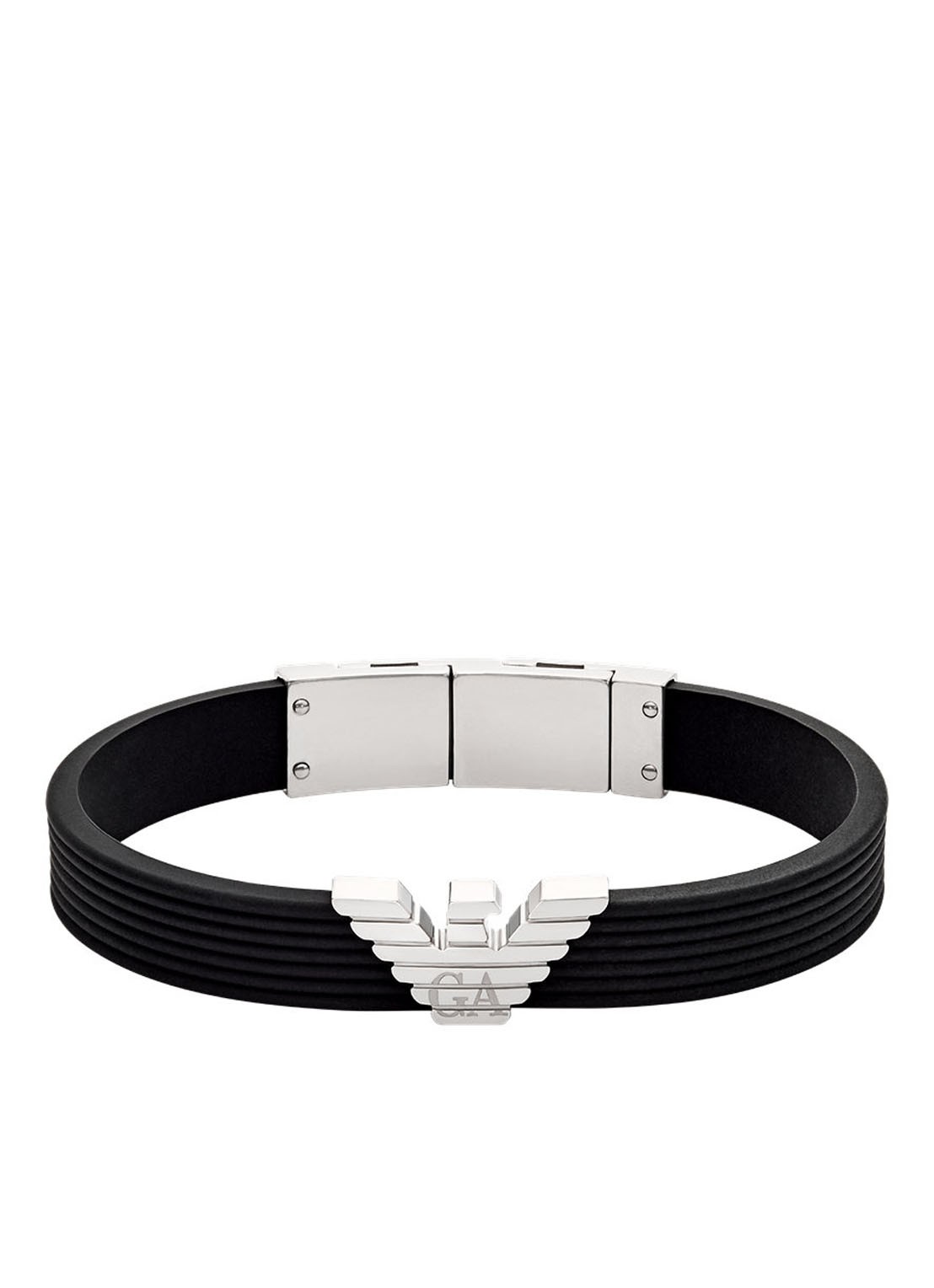 Armani Armband met logo EGS3168040 - voorkant 3 zwart