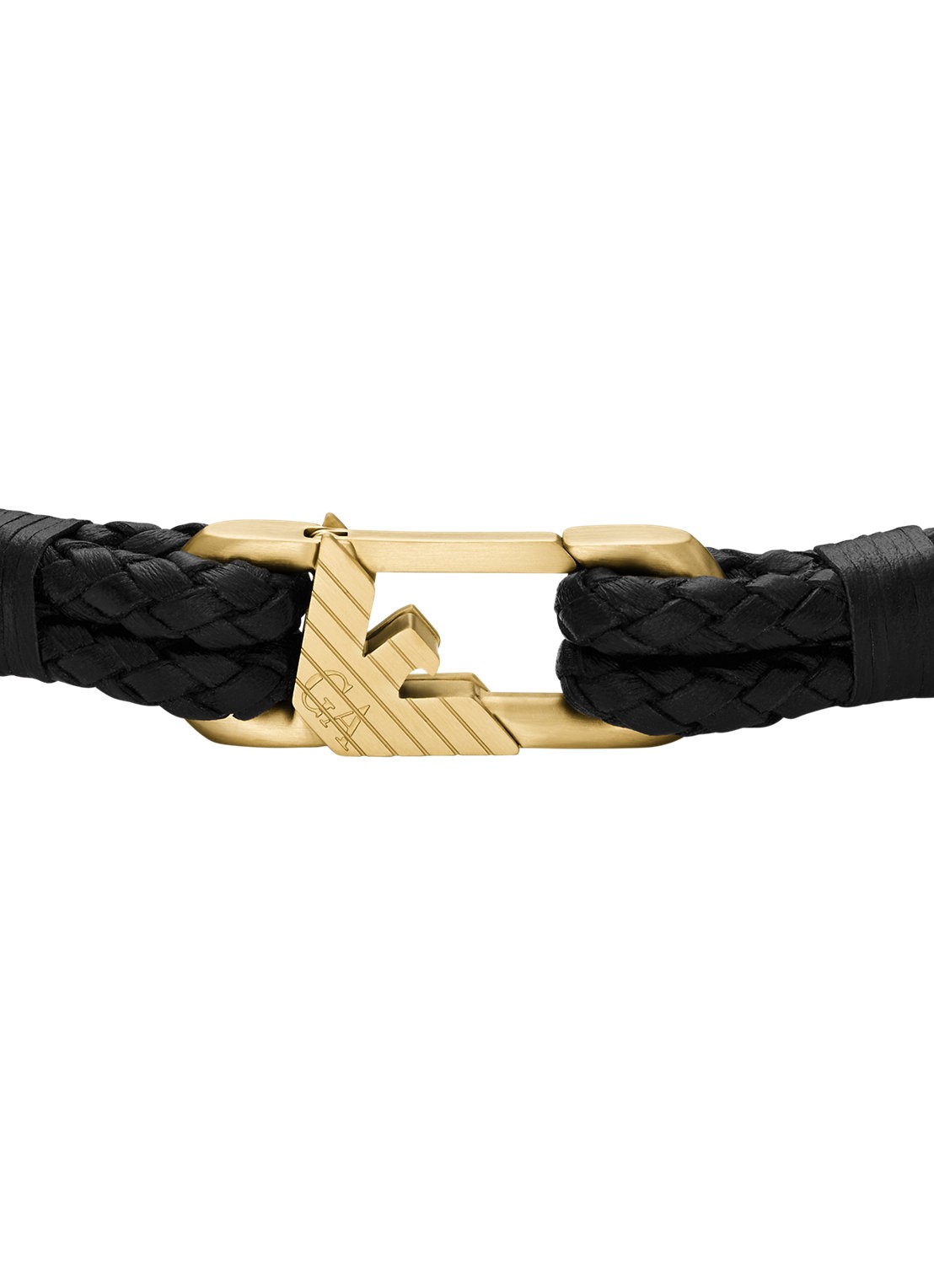 Armani Armband van leer EGS3245710 - detail 2 zwart