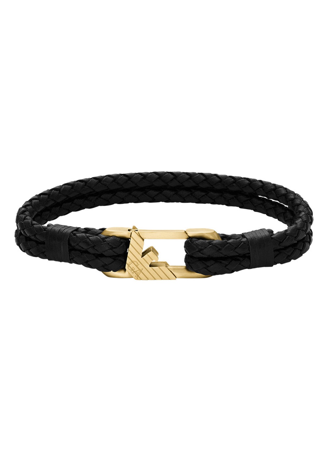 Armani Armband van leer EGS3245710 - voorkant zwart