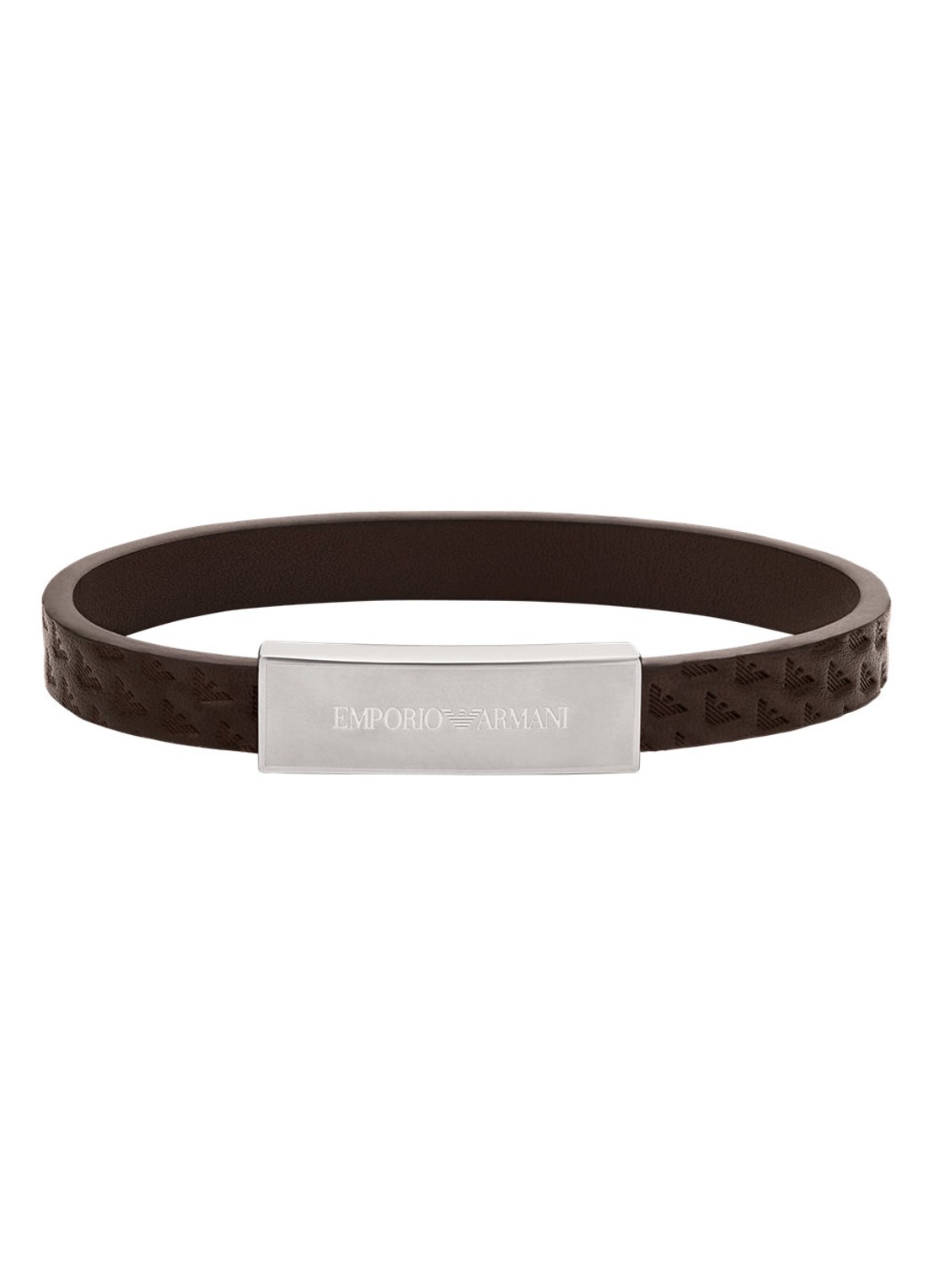 Armani Armband van leer EGS3251040 - voorkant bruin
