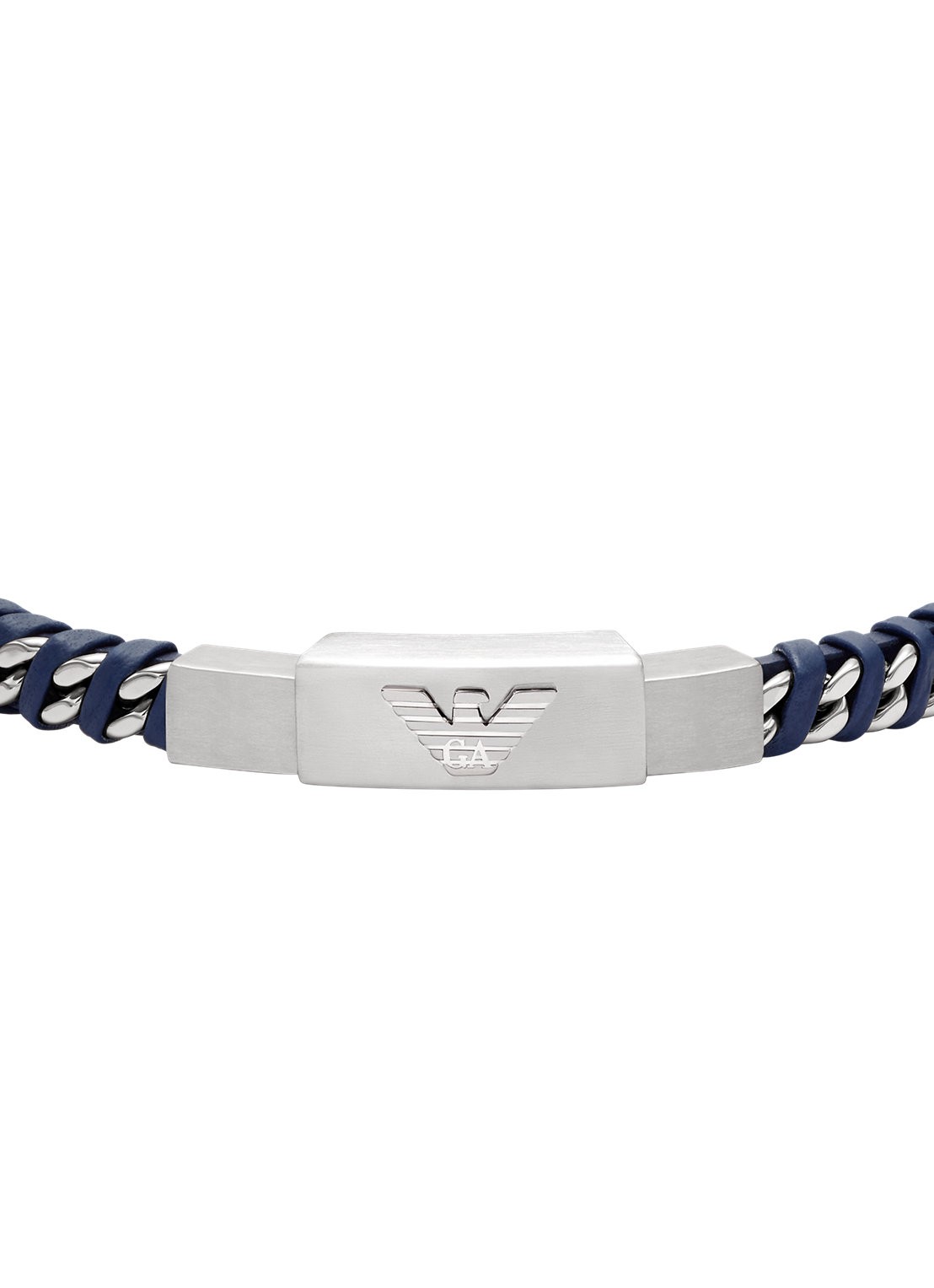 Armani Armband van leer EGS3319040 - detail 2 blauw