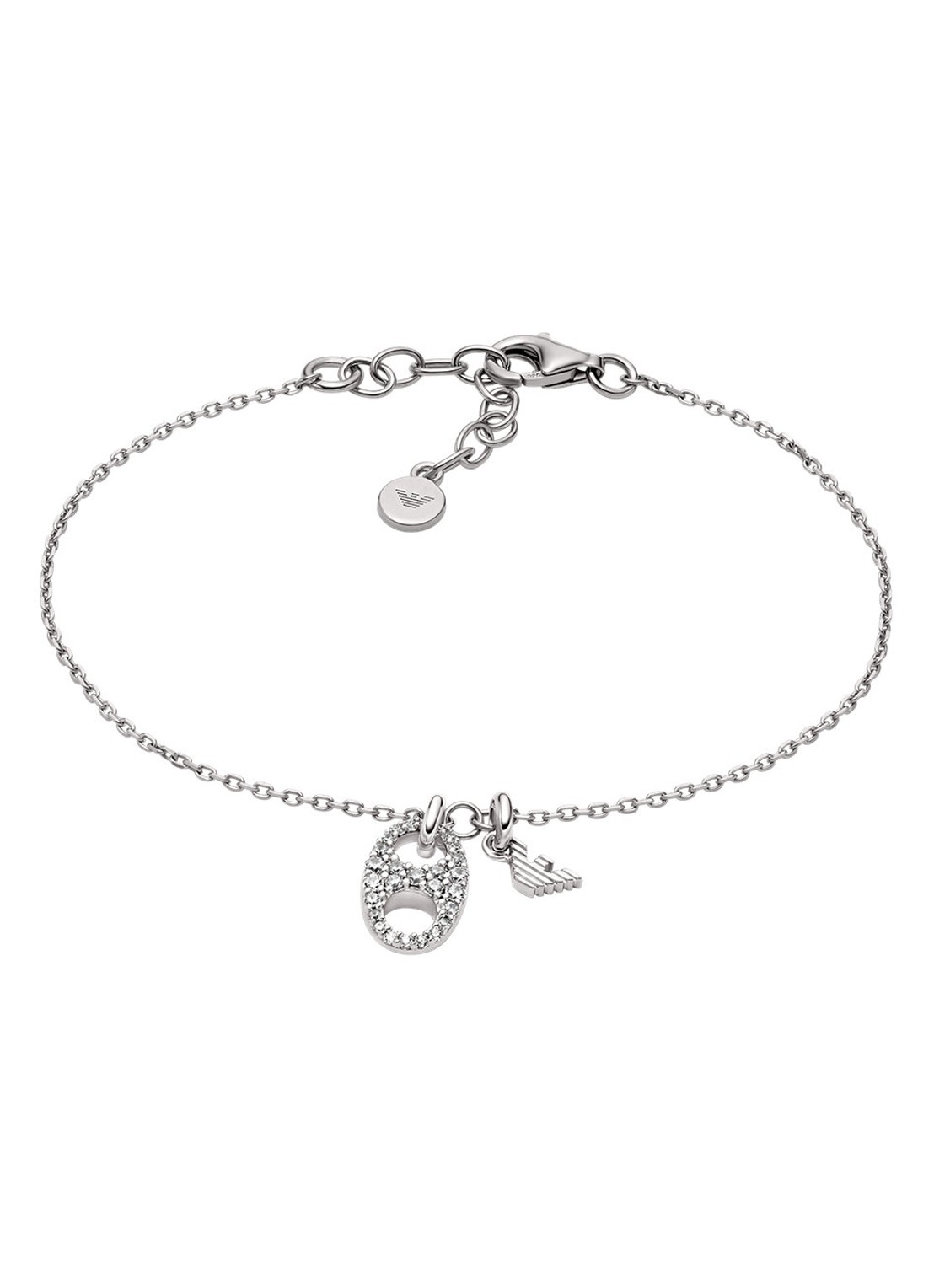 Armani Armband van zilver EG3631040 - voorkant 3 zilver