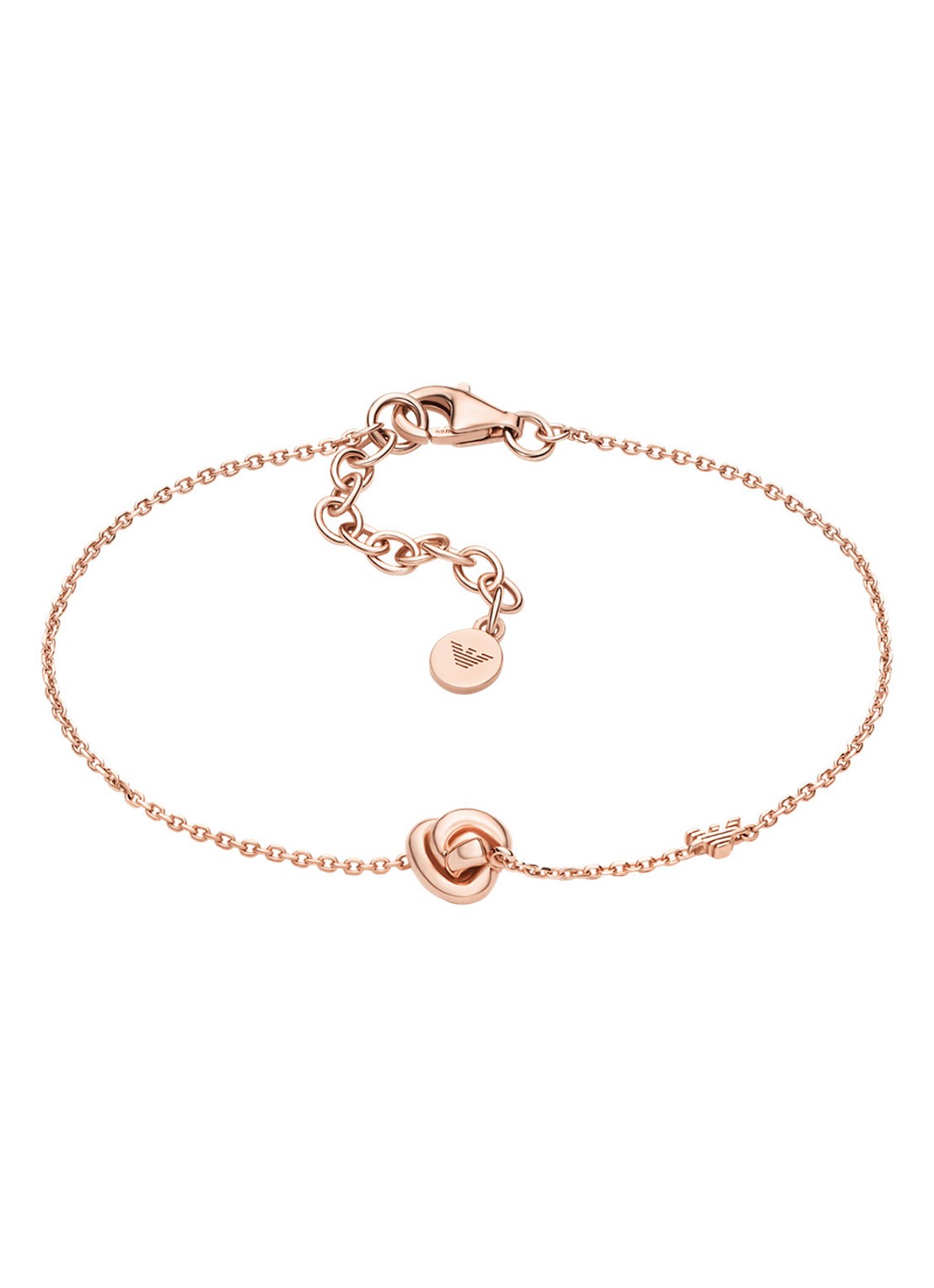 Armani Armband van zilver EG3641221 - voorkant 2 roségoud