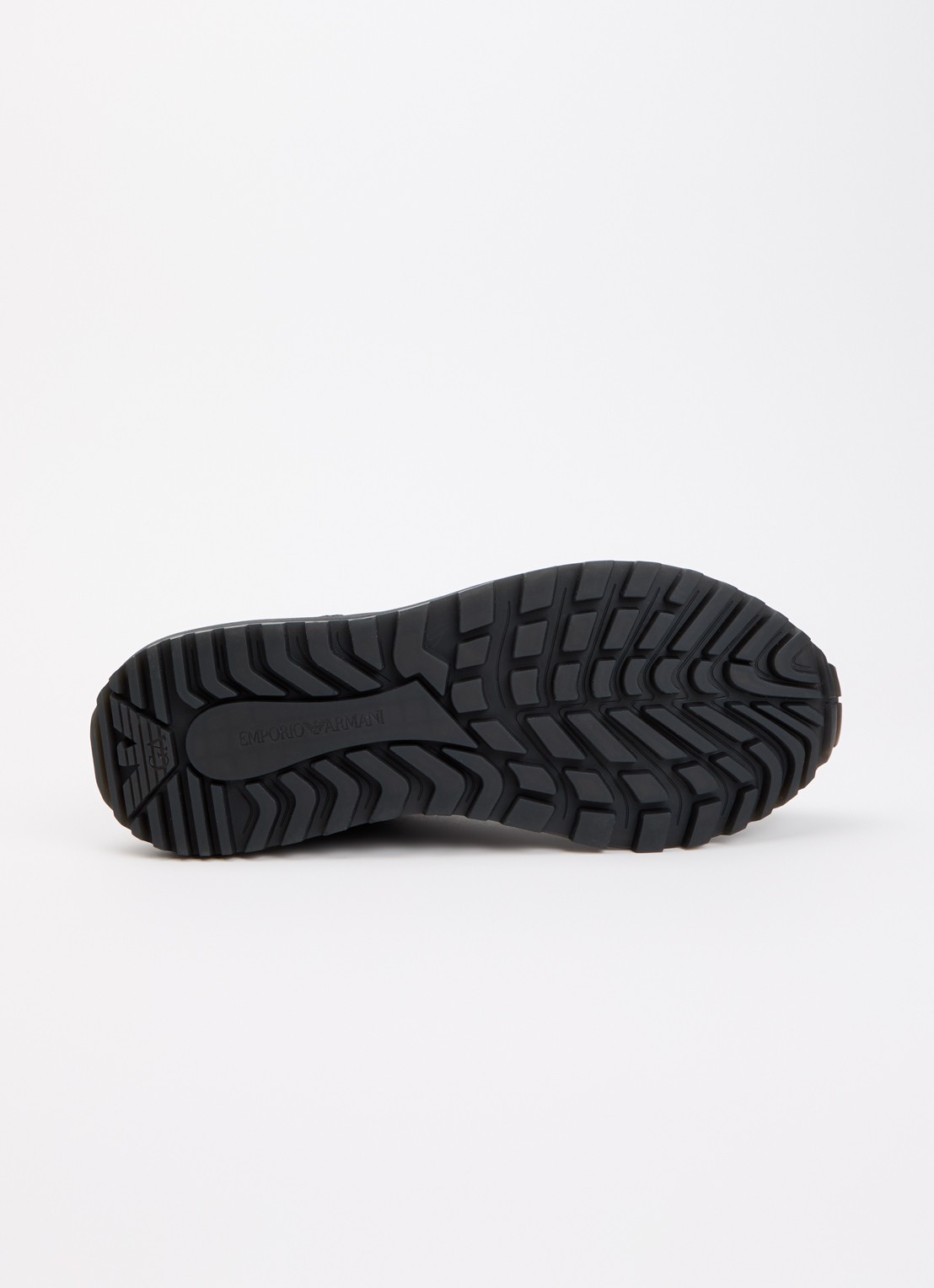 Armani ASV Nylon sneakers met leren details en logo  - detail 5 zwart