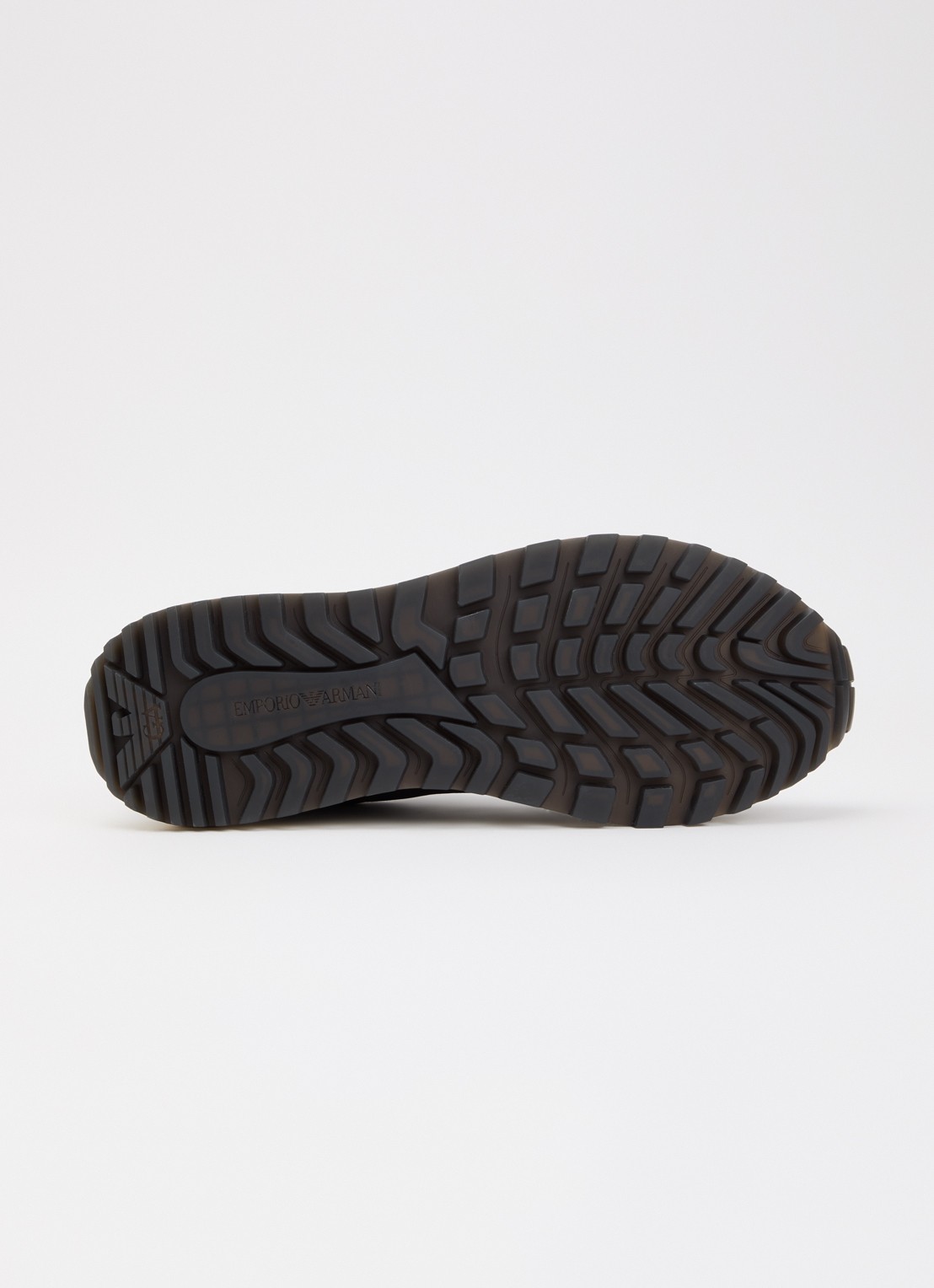 Armani ASV Nylon sneakers met leren details en logo  - detail 3 donkerblauw