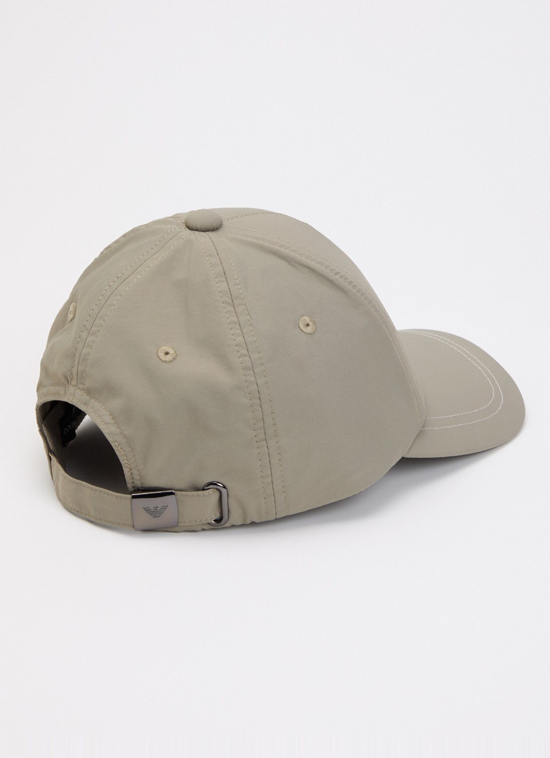Armani Baseball pet met logoborduring - detail olijfgroen