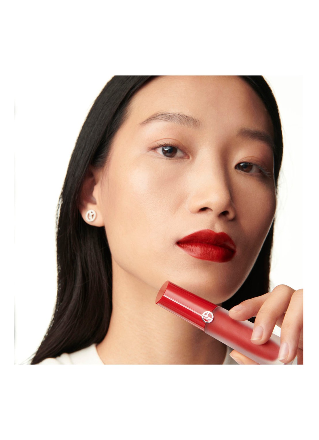 Armani Beauty Lip Maestro Satin Liquid Lipstick - vloeibare lipstick - detail 4 satin 08