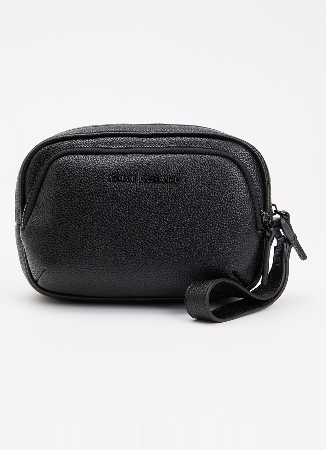 Armani Beautycase met logo en structuur - voorkant zwart