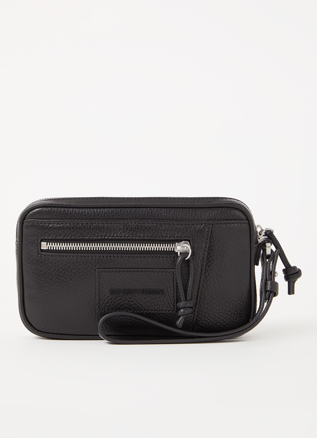 Armani Beautycase van leer - voorkant zwart