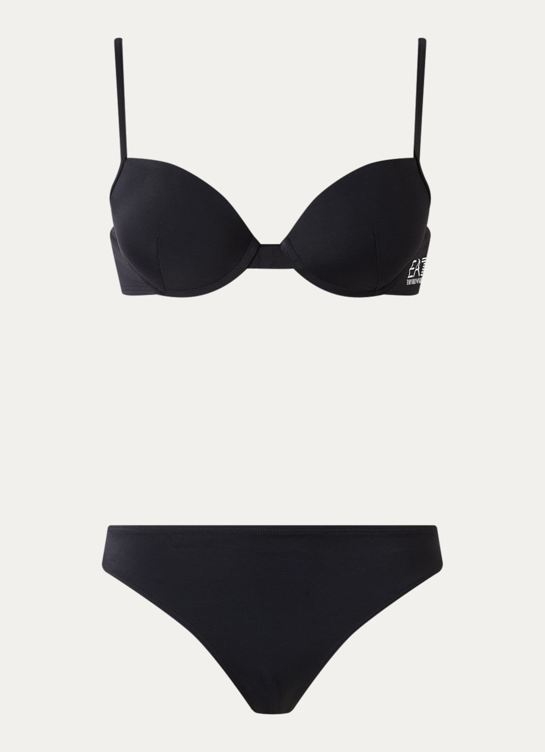 Armani Bikiniset met logo - voorkant 2 zwart
