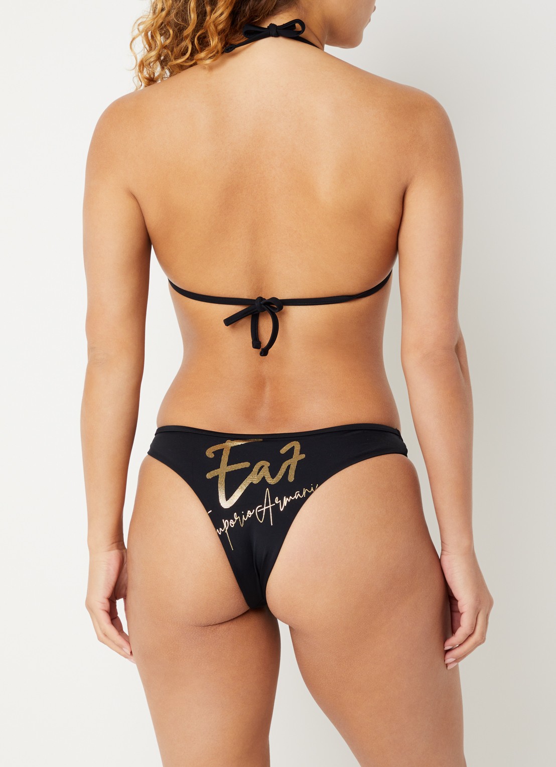 Armani Bikiniset met uitneembare vulling en logoprint - achterkant zwart