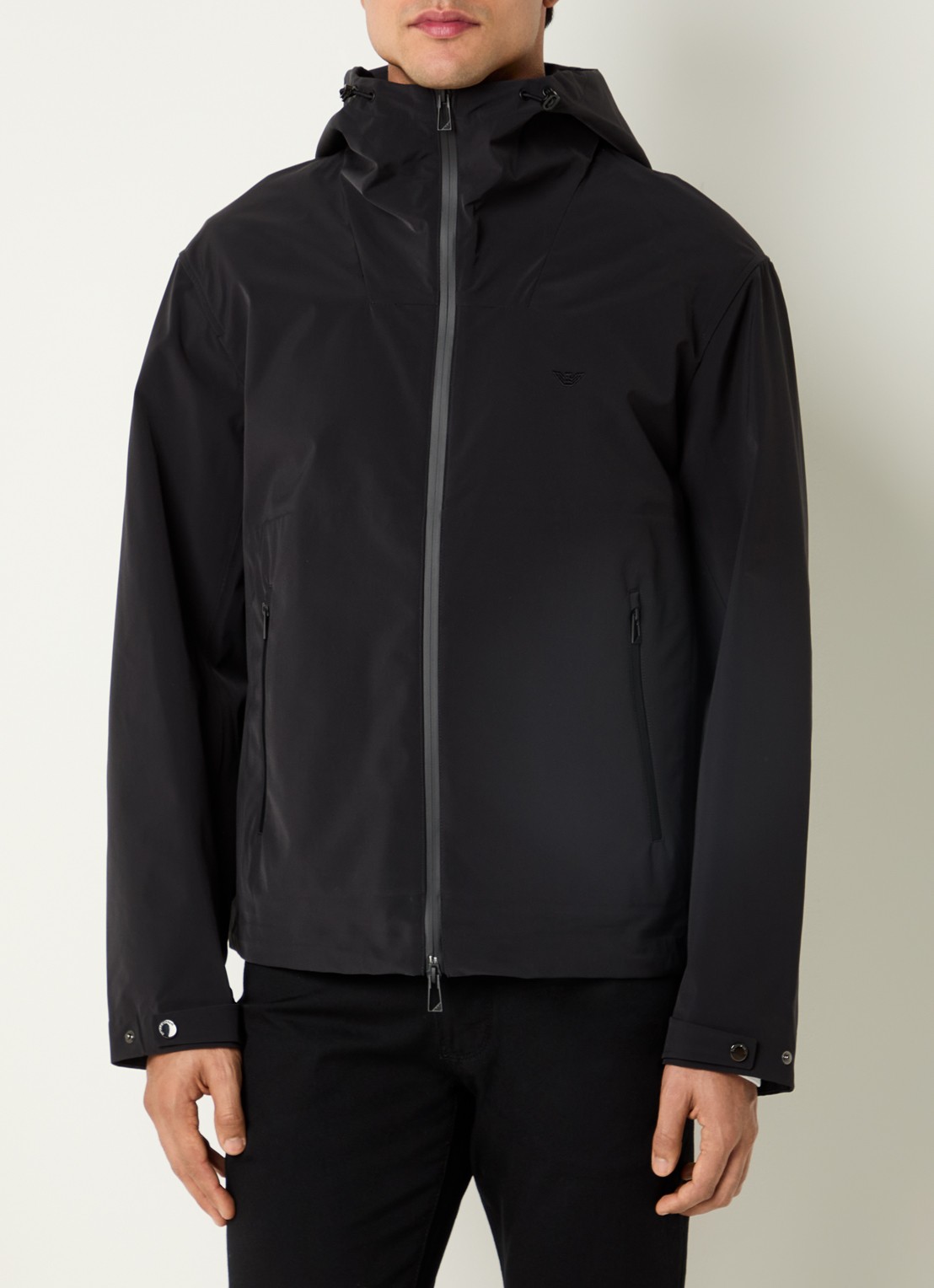 Armani Blouson softshell jack met steekzakken - detail 4 zwart