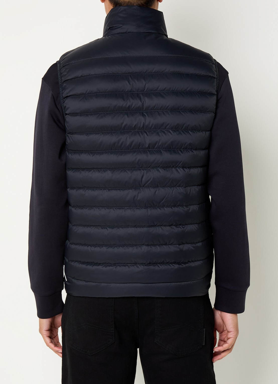 Armani Bodywarmer met donsvulling en ritszakken - achterkant 3 donkerblauw