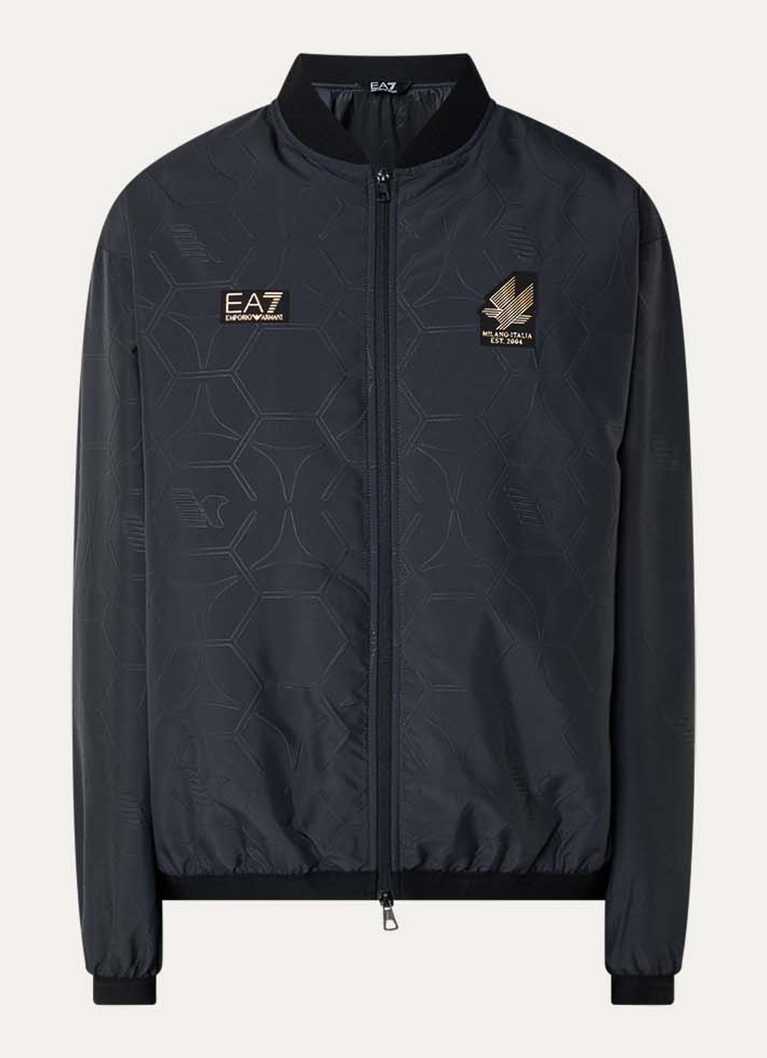 Armani Bomberjack met logo - voorkant 3 zwart