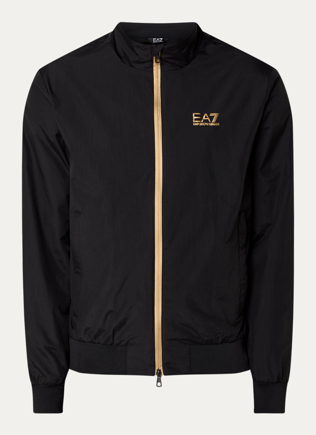 Armani Bomberjack met ritszakken en logo - voorkant 2 zwart