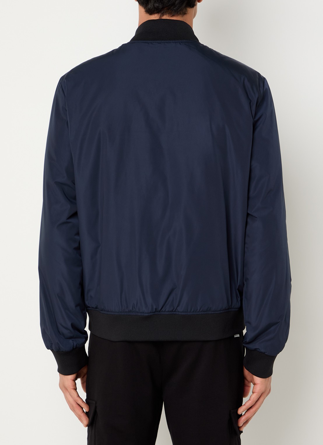 Armani Bomberjack met ritszakken en logo - achterkant 4 donkerblauw