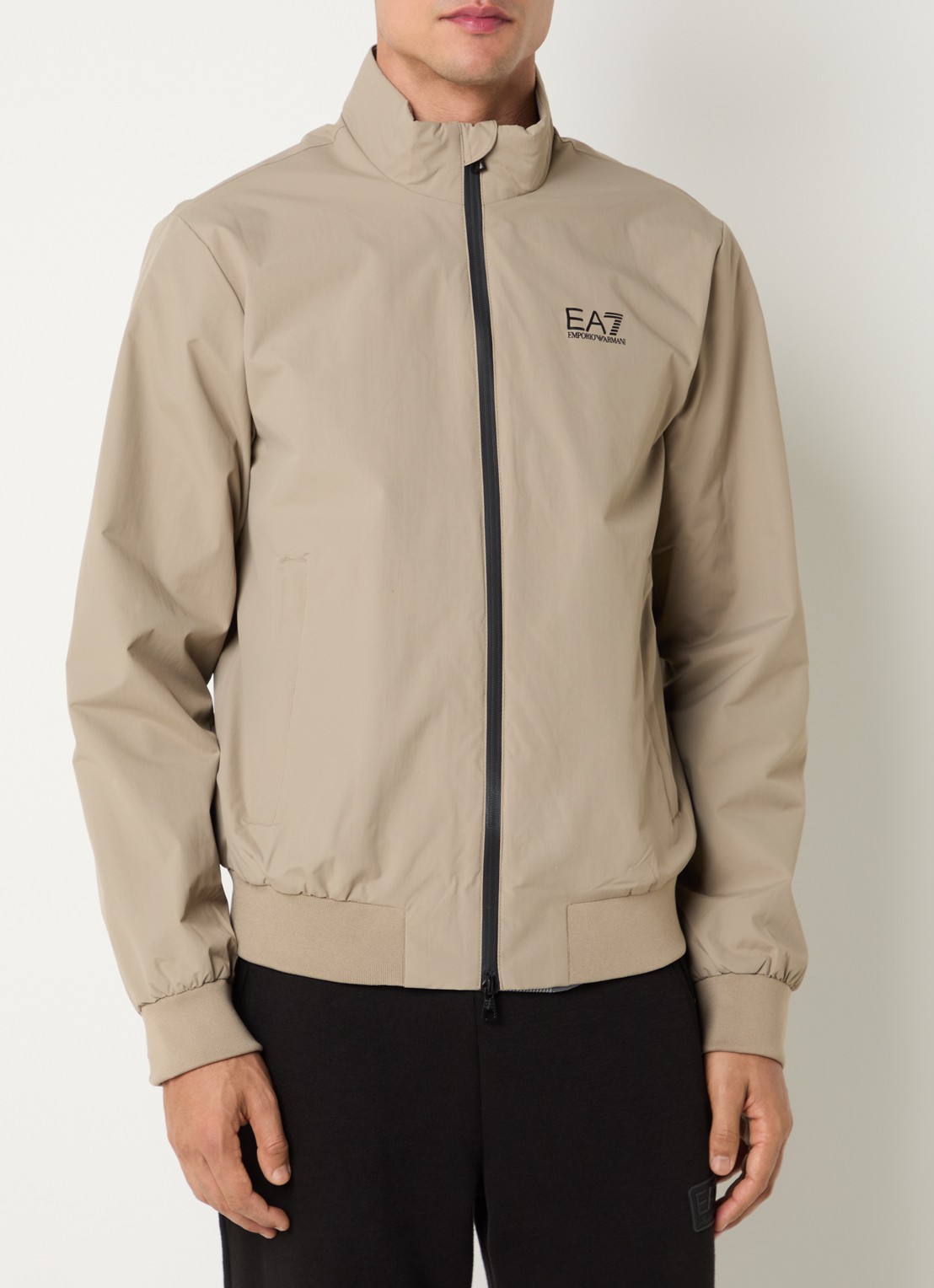 Armani Bomberjack met ritszakken en logo - detail 4 camel