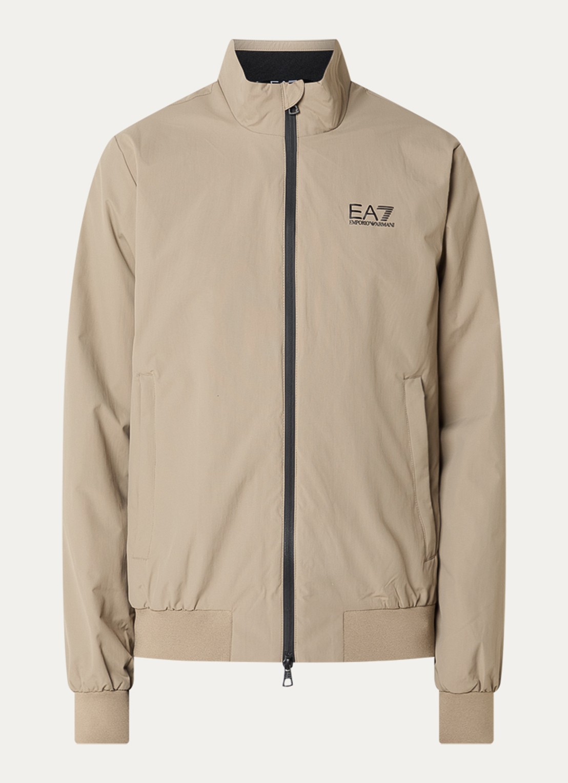 Armani Bomberjack met ritszakken en logo - voorkant camel