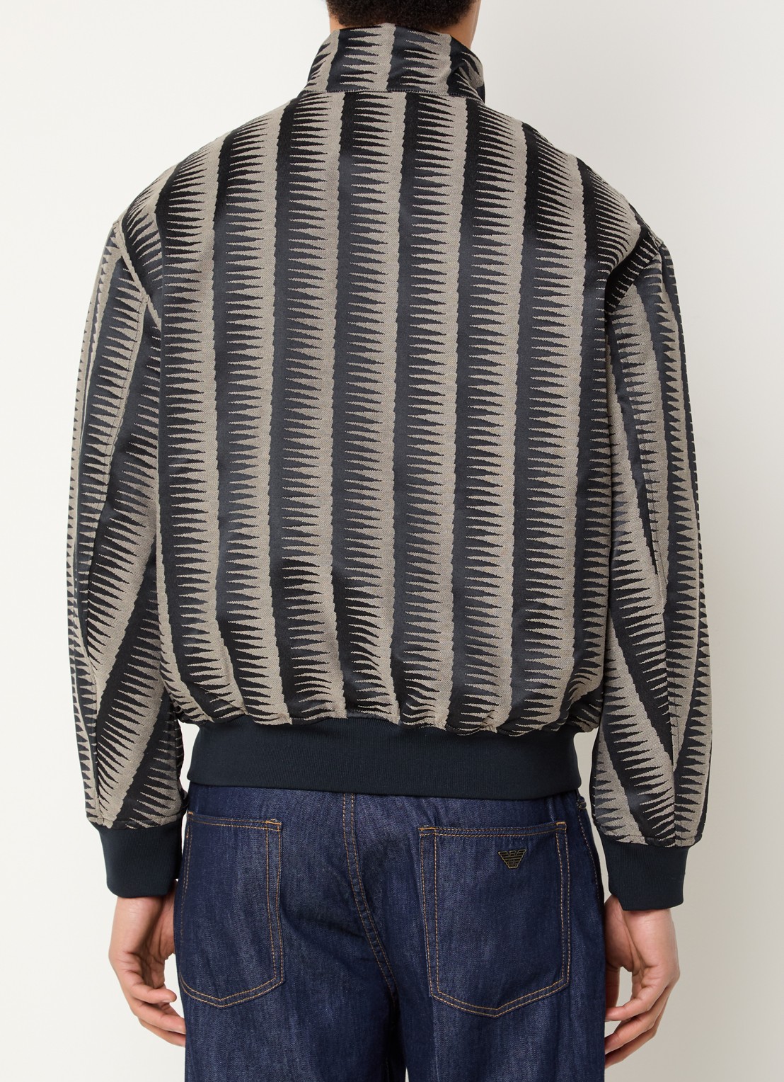 Armani Bomberjack met steekzakken - achterkant donkerblauw