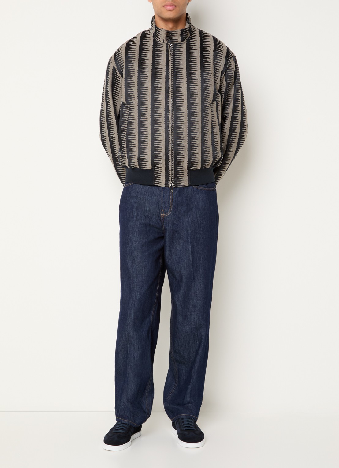 Armani Bomberjack met steekzakken - voorkant 4 donkerblauw