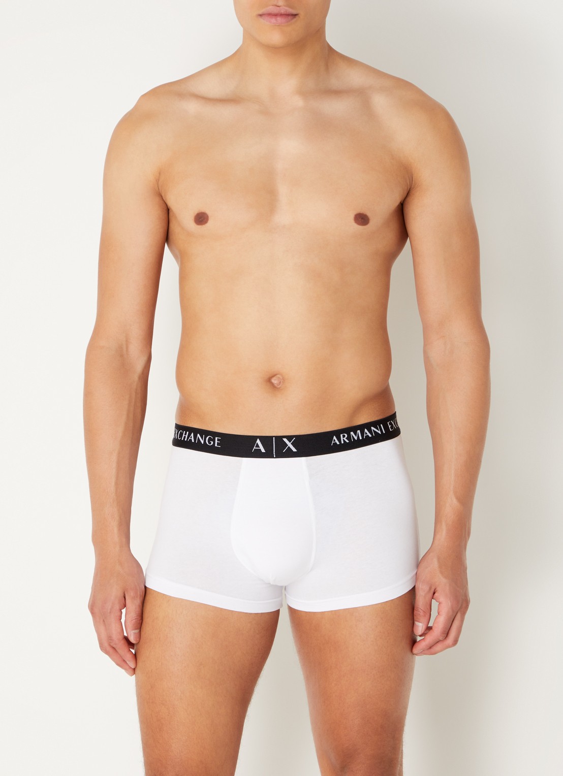 Armani Boxershorts met logoband in 3-pack - voorkant 3 wit