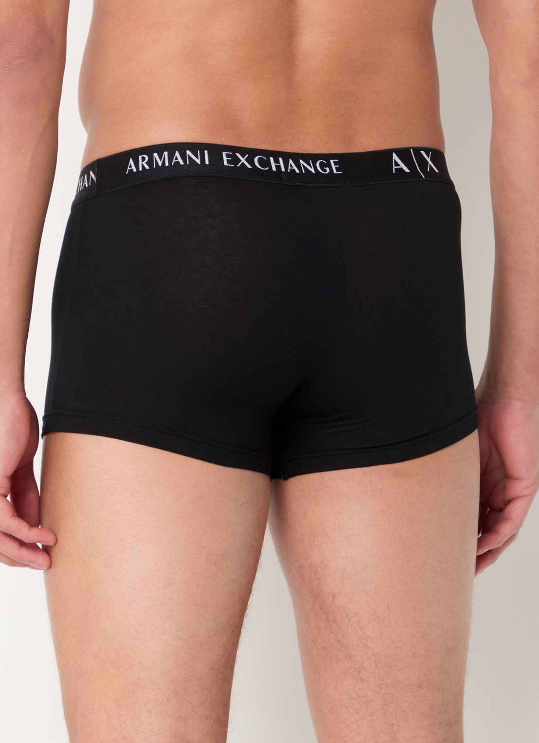 Armani Boxershorts met logoband in 3-pack - achterkant 4 zwart