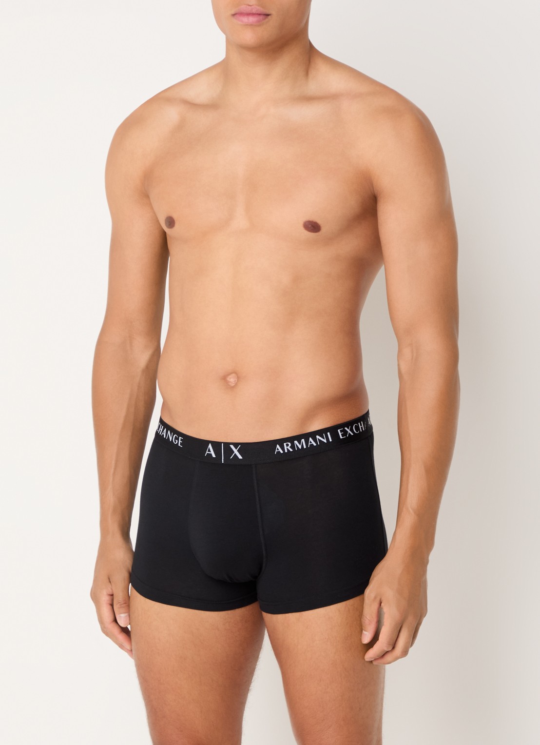 Armani Boxershorts met logoband in 3-pack - voorkant 2 olijfgroen
