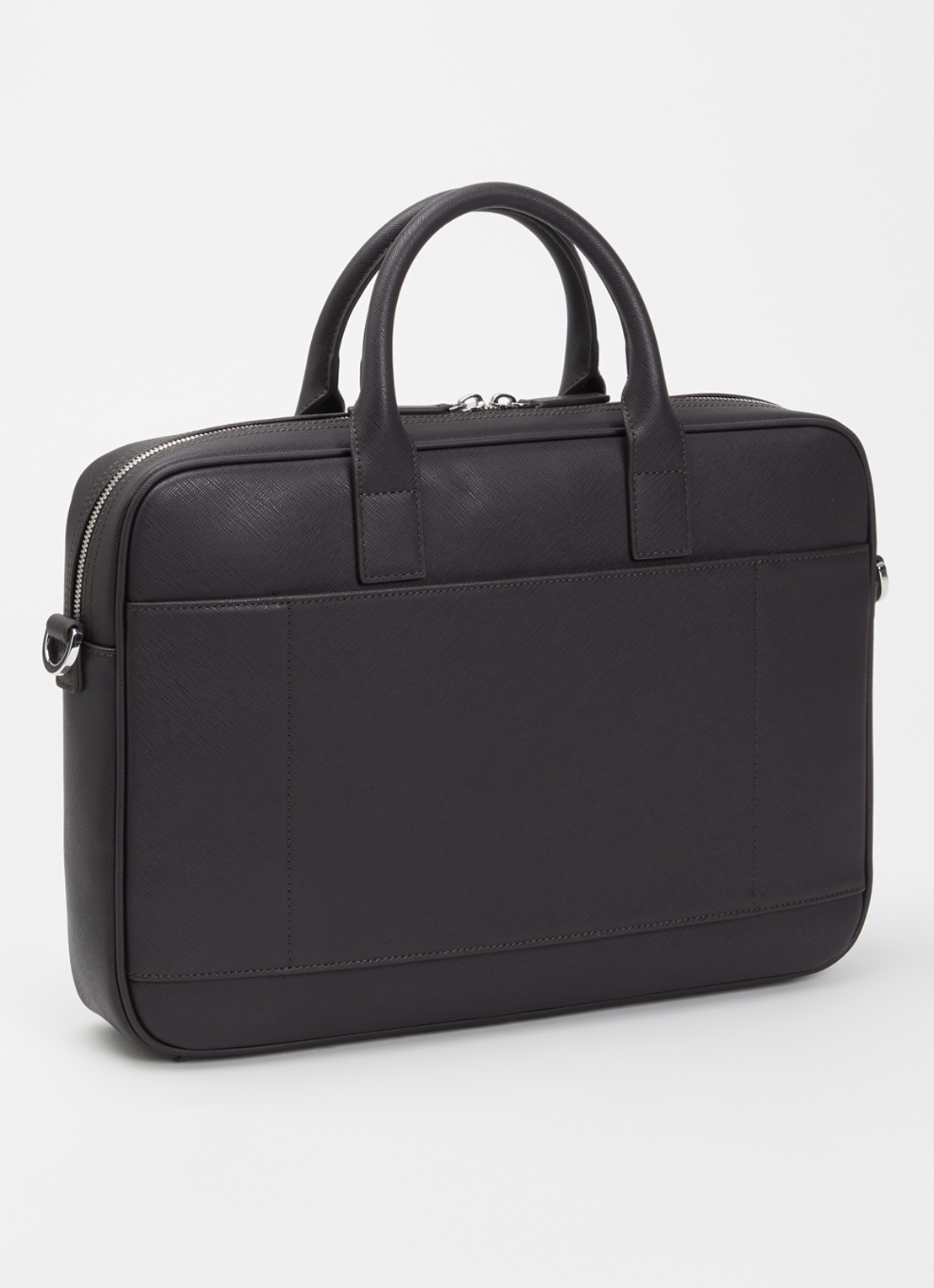 Armani Business Regenerated businesstas van imitatieleer - achterkant 3 bruin