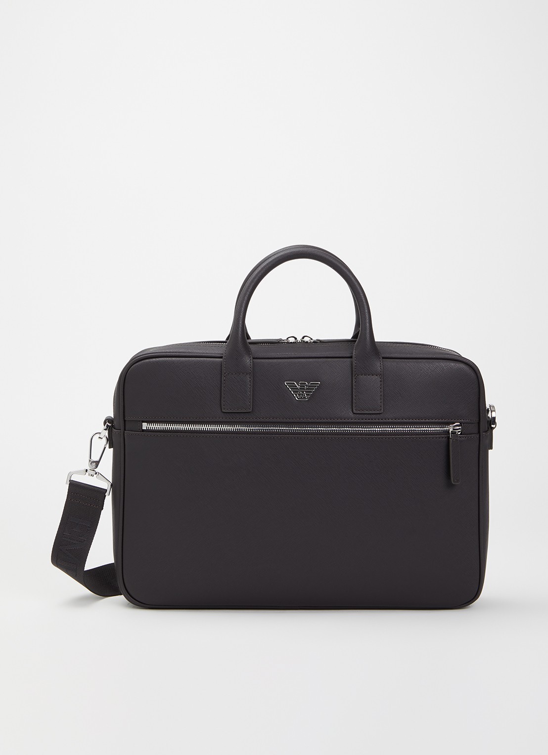 Armani Business Regenerated businesstas van imitatieleer - voorkant 2 bruin