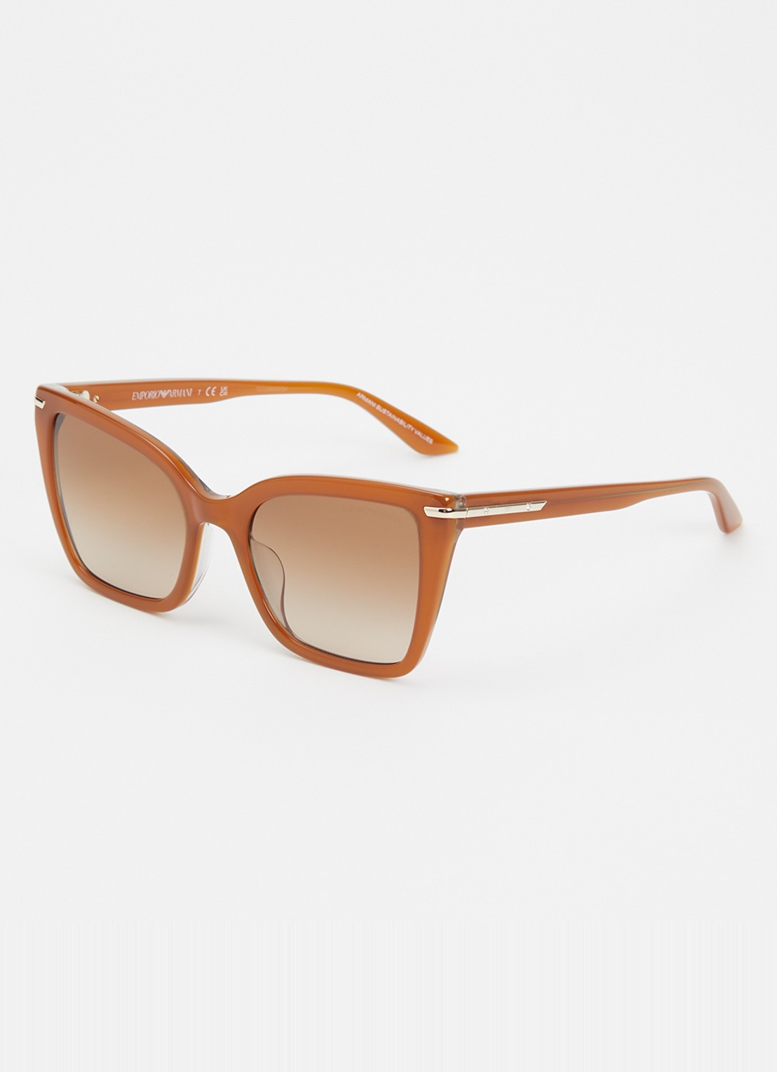Armani Cat Eye zonnebril EA4273BU - voorkant lichtbruin