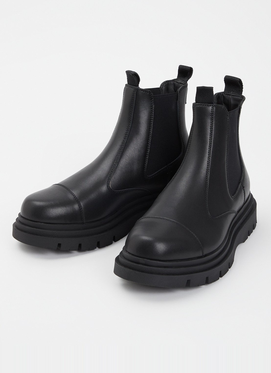 Armani Chelsea boot van leer - detail zwart