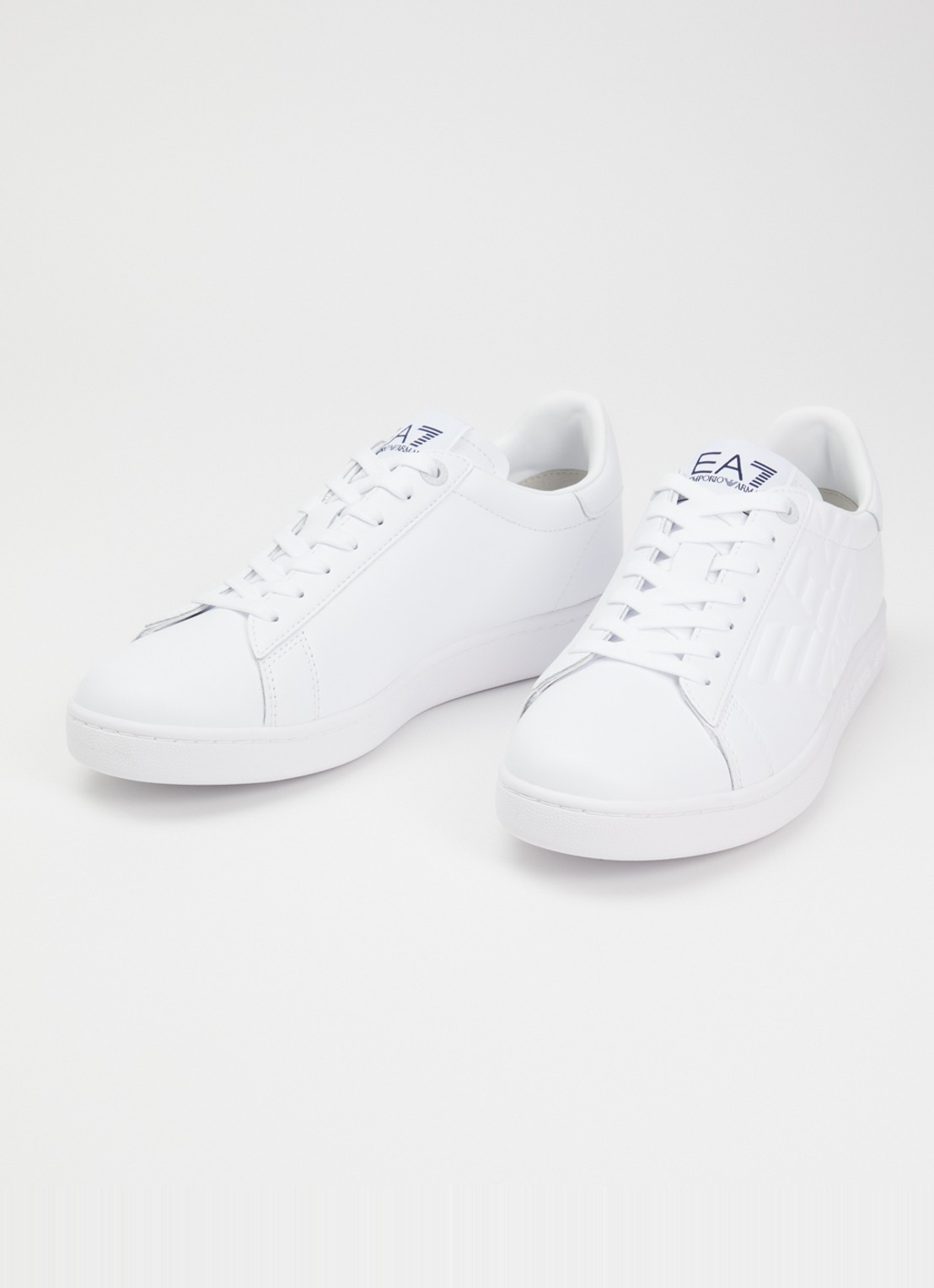 Armani Classic CC sneaker van leer  - detail 3 wit