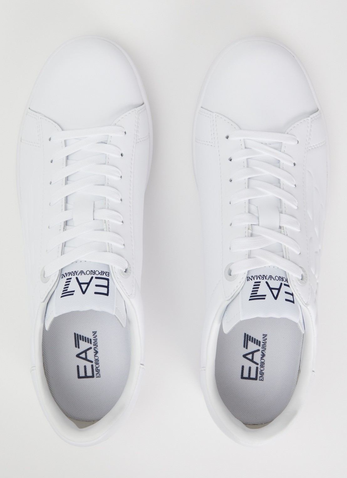 Armani Classic CC sneaker van leer  - detail 4 wit