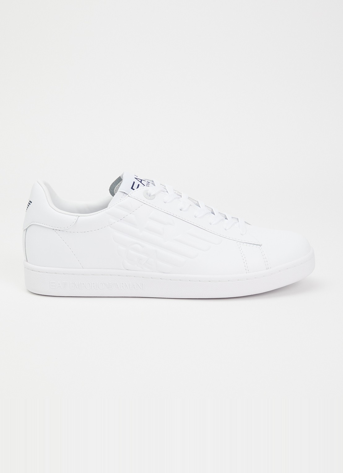 Armani Classic CC sneaker van leer  - voorkant wit