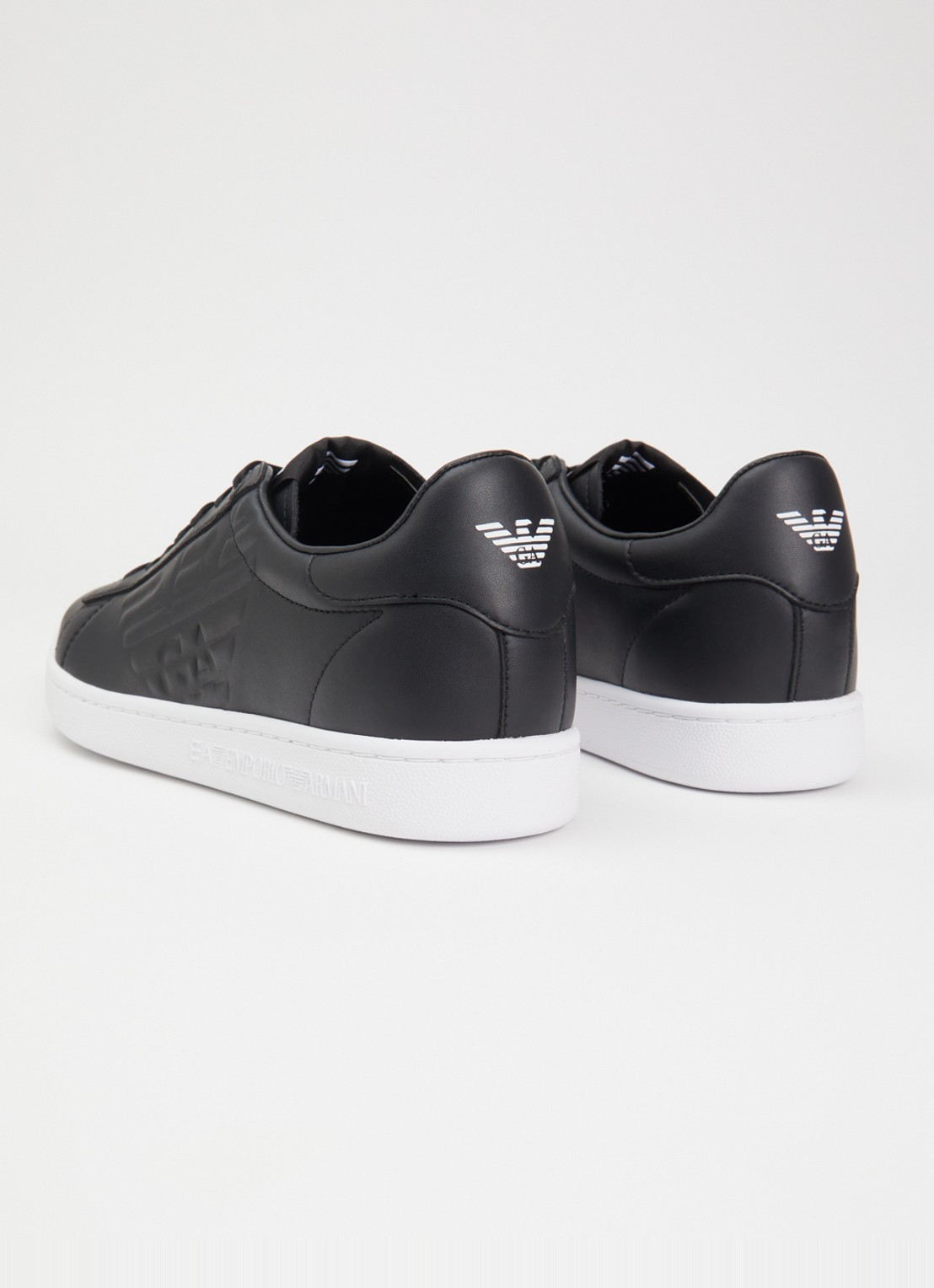 Armani Classic CC sneaker van leer  - achterkant 4 zwart